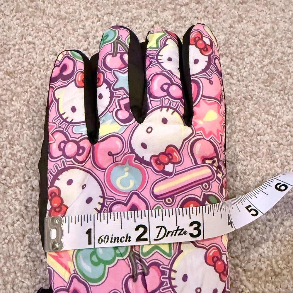 NWT Hello Kitty licensed ski gloves youth size S/M